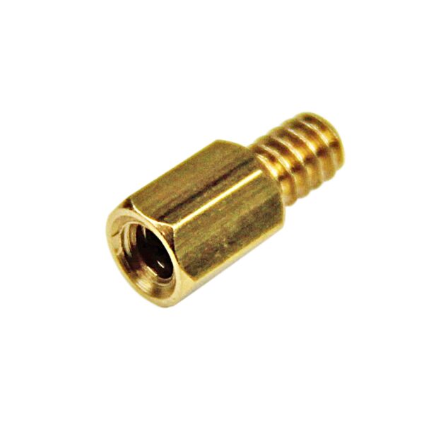 Brass m/bd mountsx2 6mm shaft 5mm screw end for boards (2) NZ Stock